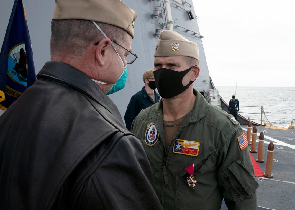 USS San Antonio Change of Command Ceremony