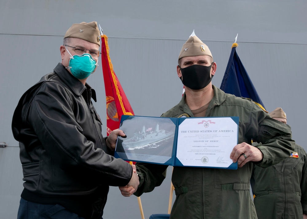 USS San Antonio Change of Command Ceremony