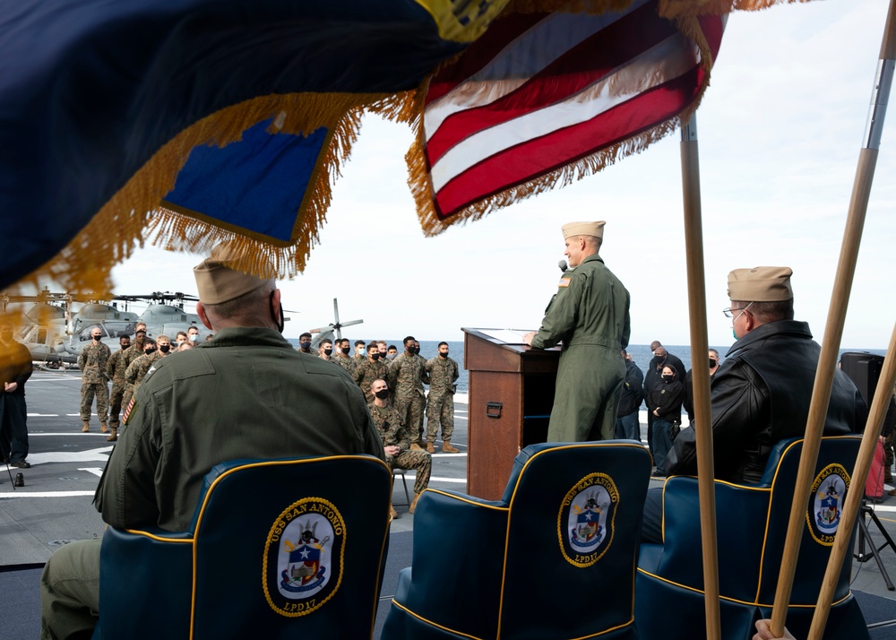 USS San Antonio Change of Command Ceremony