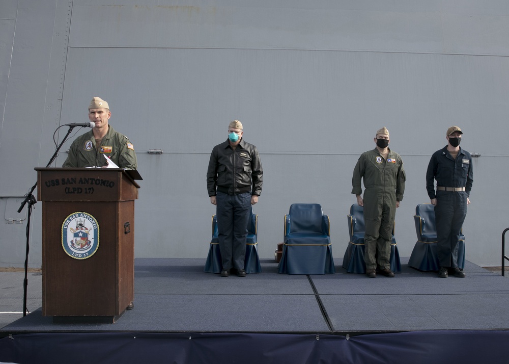 USS San Antonio Change of Command Ceremony