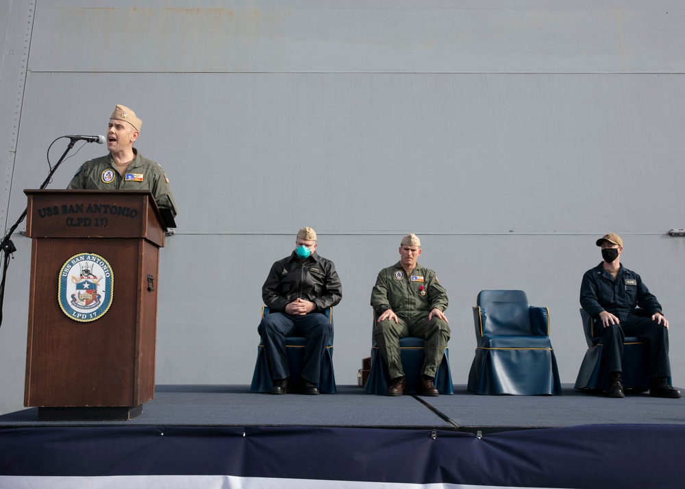 USS San Antonio Change of Command Ceremony