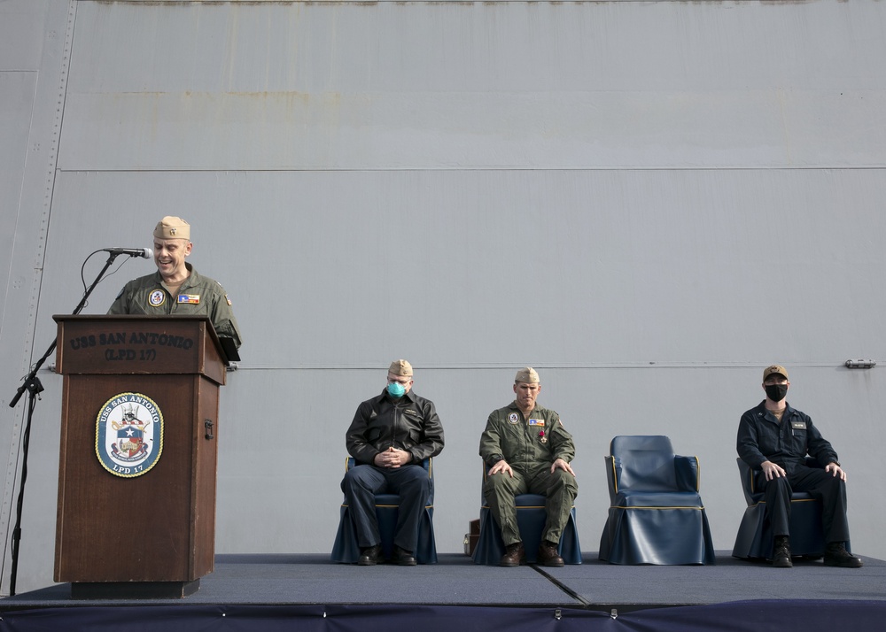 USS San Antonio Change of Command Ceremony