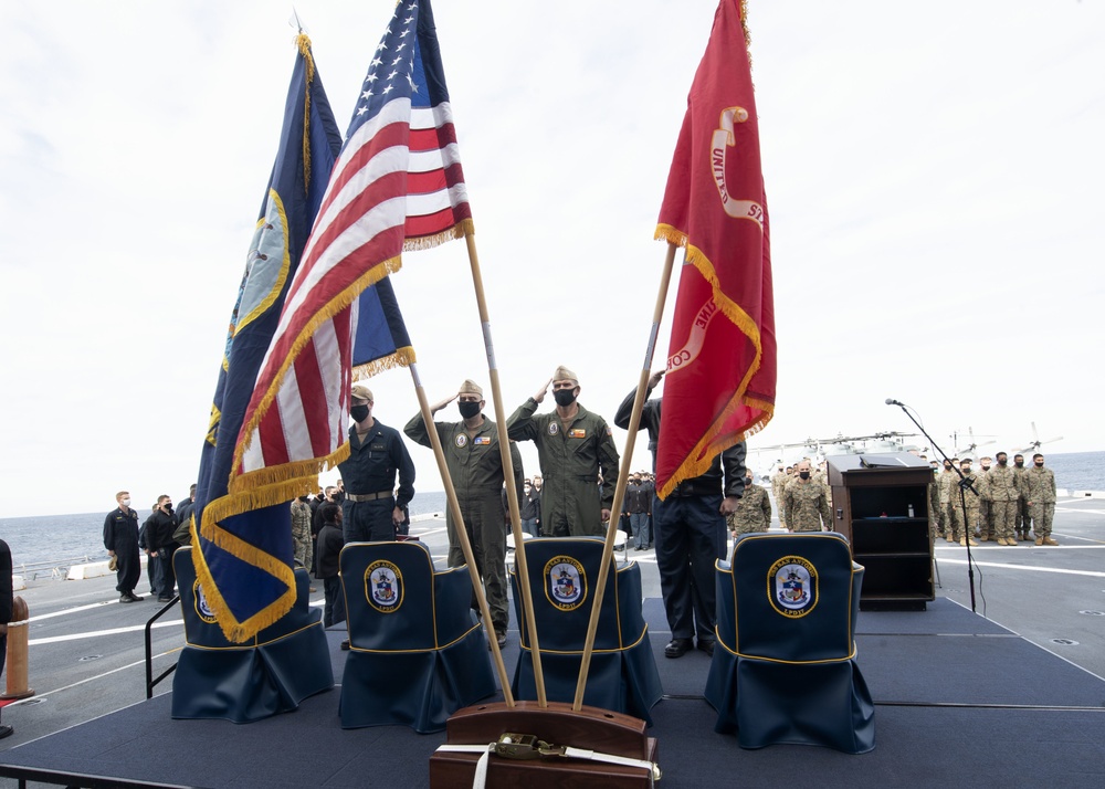 USS San Antonio Change of Command Ceremony