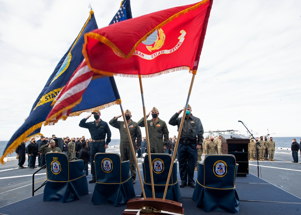 USS San Antonio Change of Command Ceremony