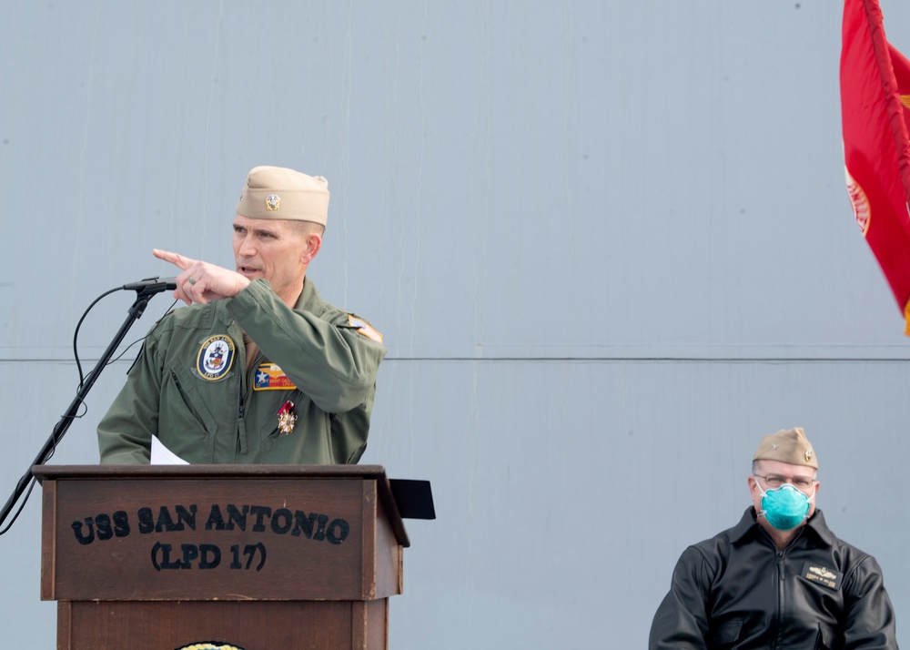 USS San Antonio Change of Command Ceremony