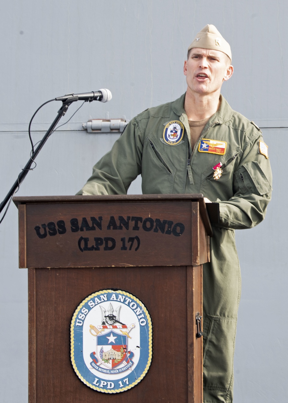 USS San Antonio Change of Command Ceremony