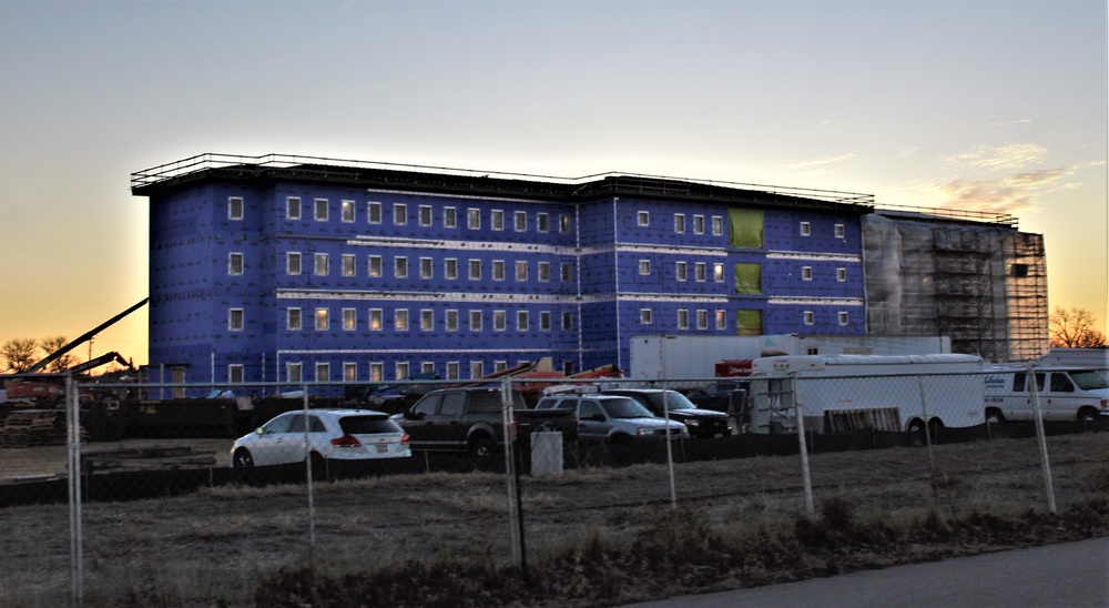 Sunrise, sunset for barracks construction at Fort McCoy