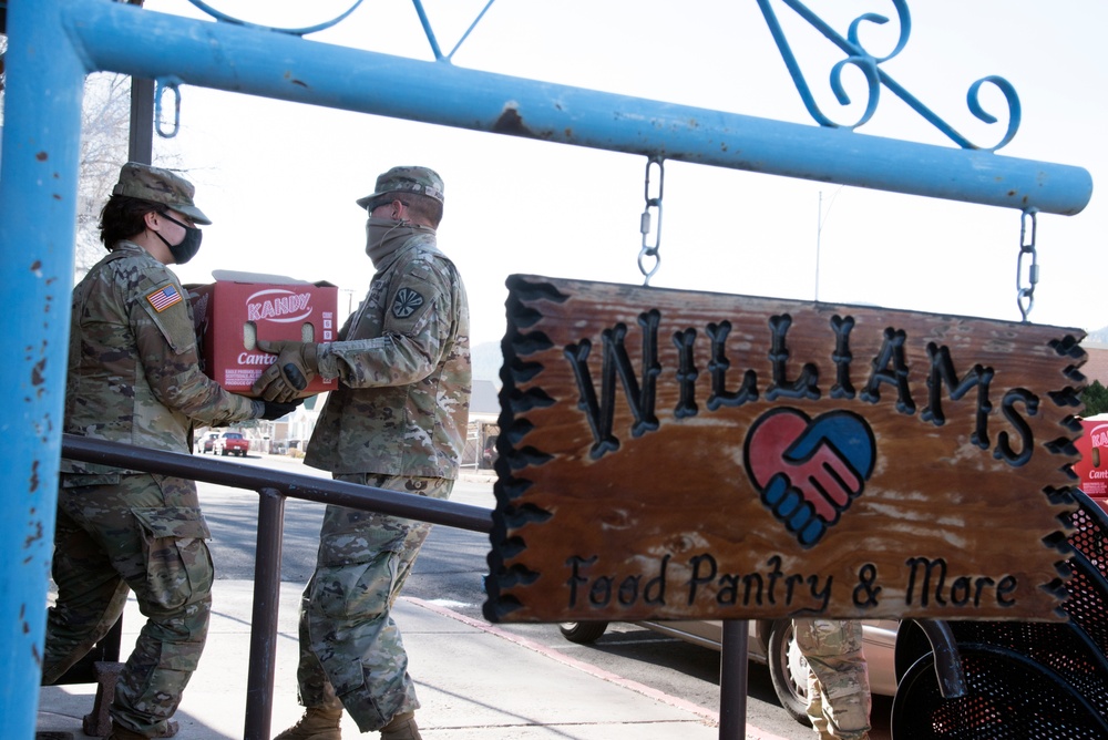 Arizona Guard stocks food at Williams Food Bank