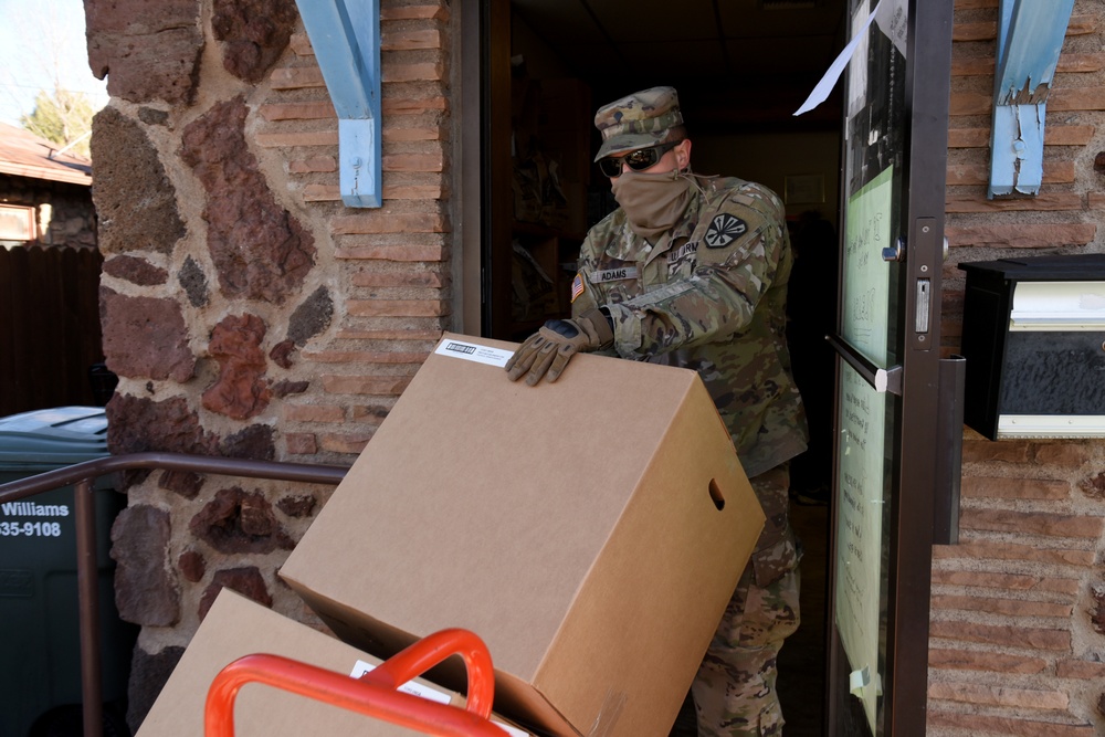 Arizona Guard stocks food at Williams Food Bank