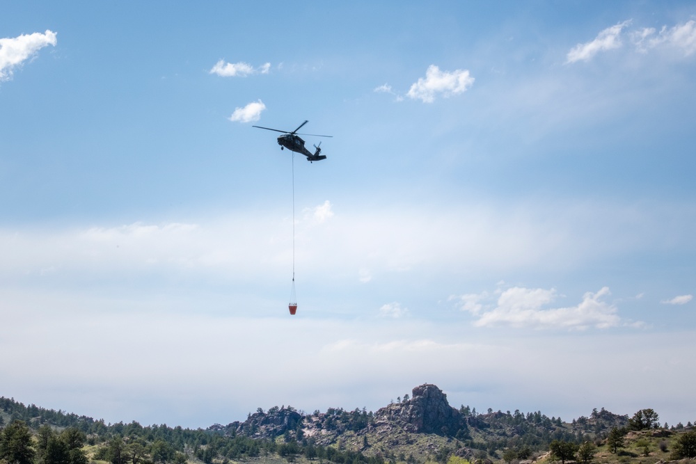 WyoGuard UH-60 exercise: Bambi Bucket Training