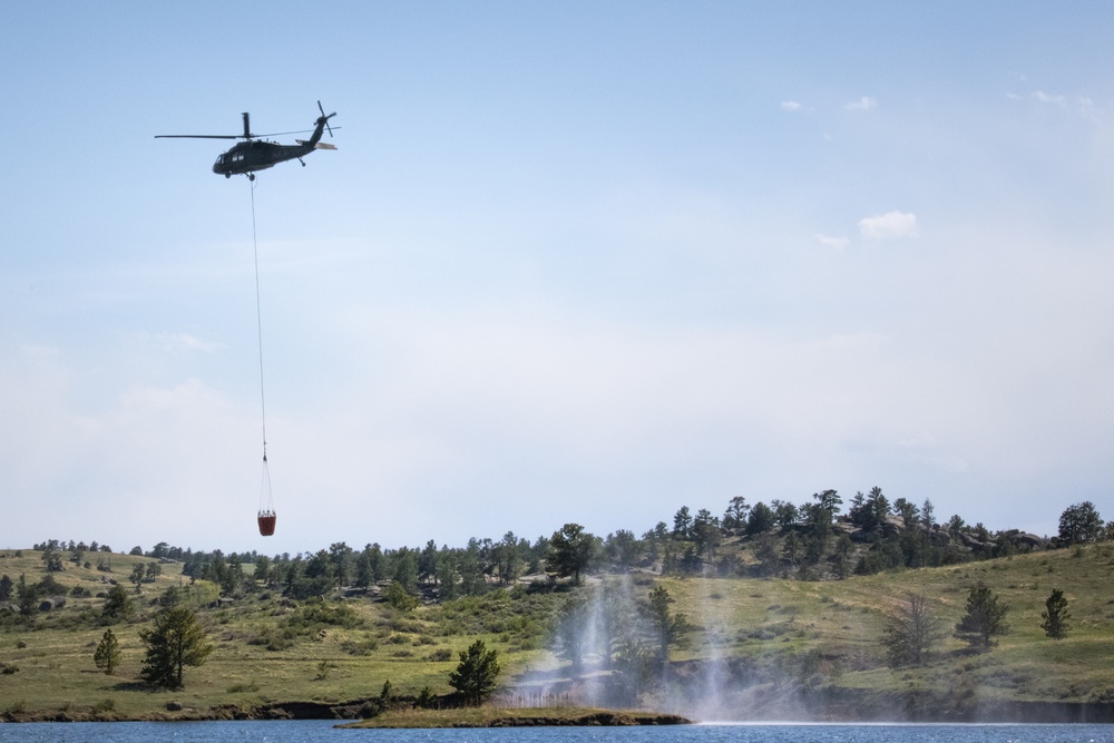 WyoGuard UH-60 exercise: Bambi Bucket Training