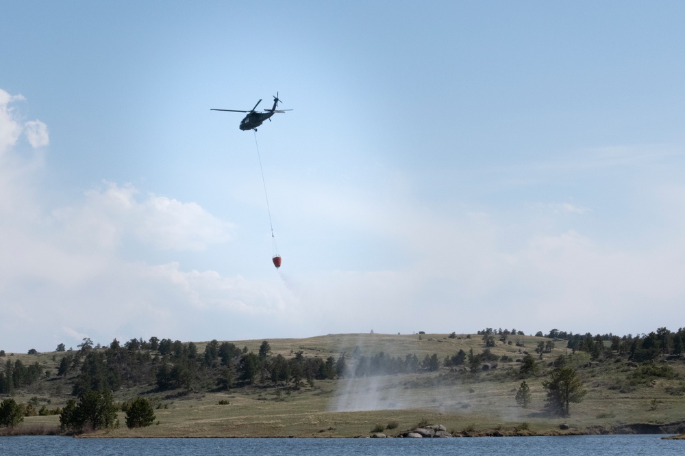 WyoGuard UH-60 exercise: Bambi Bucket Training