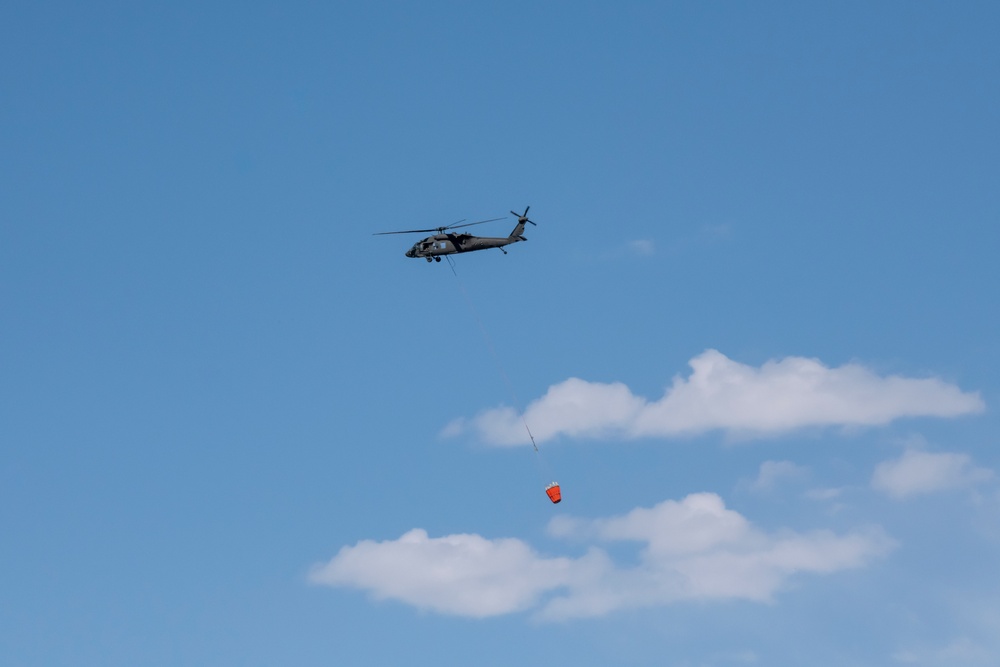 WyoGuard UH-60 exercise: Bambi Bucket Training