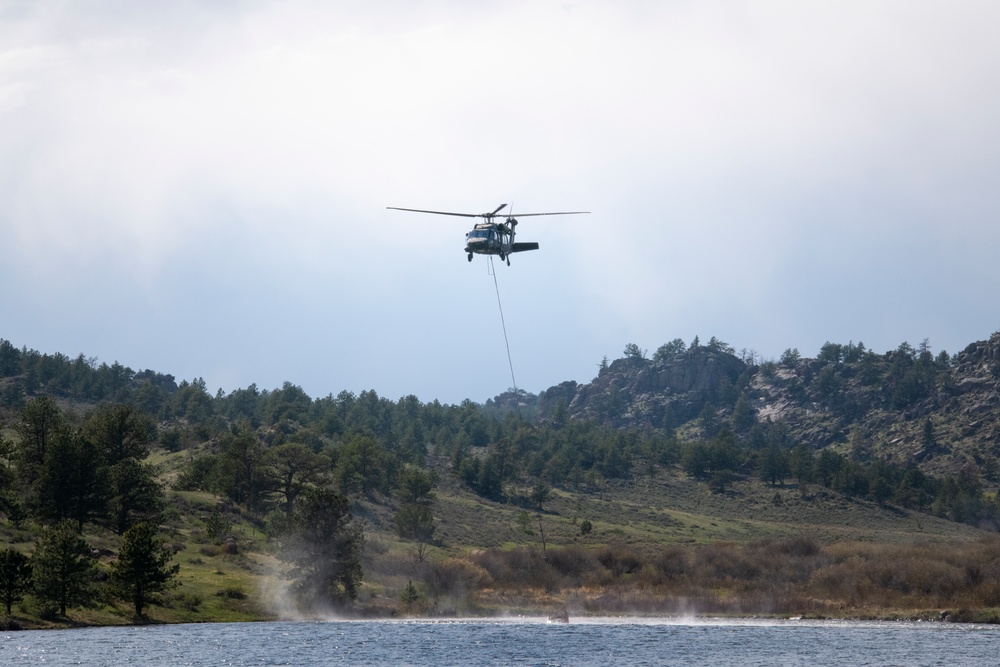 WyoGuard UH-60 exercise: Bambi Bucket Training