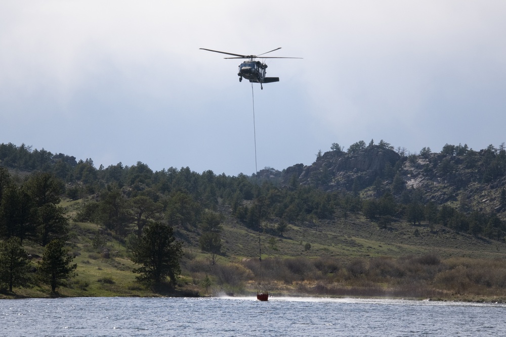 WyoGuard UH-60 exercise: Bambi Bucket Training