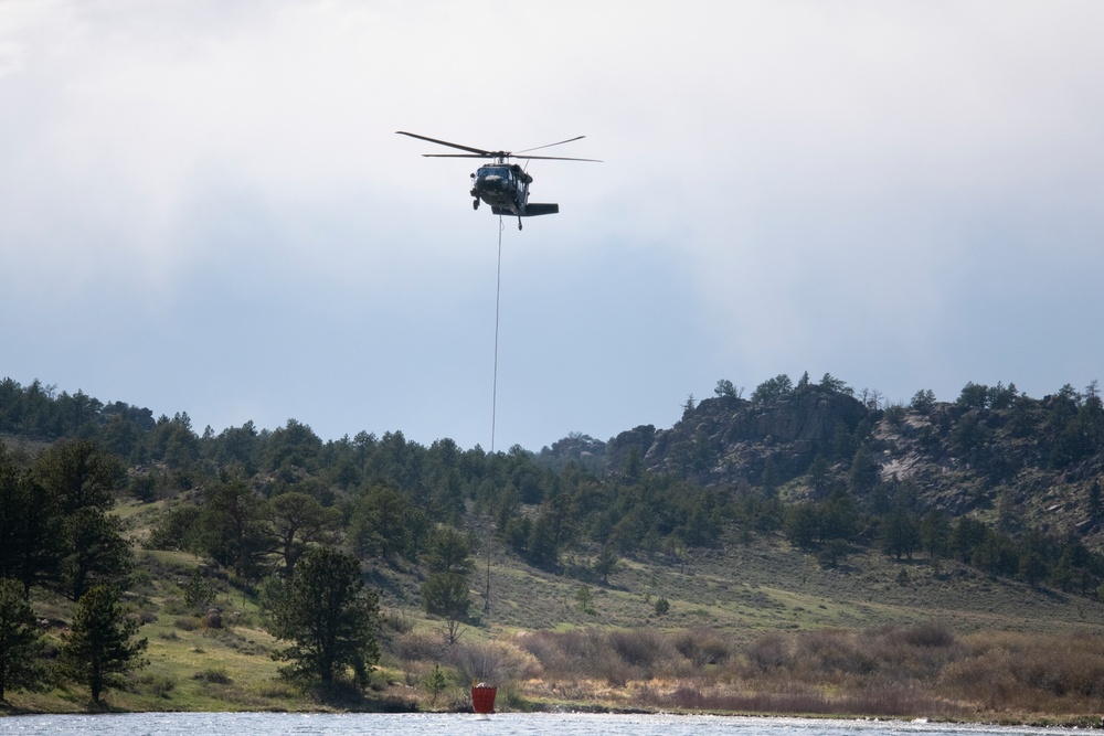 WyoGuard UH-60 exercise: Bambi Bucket Training