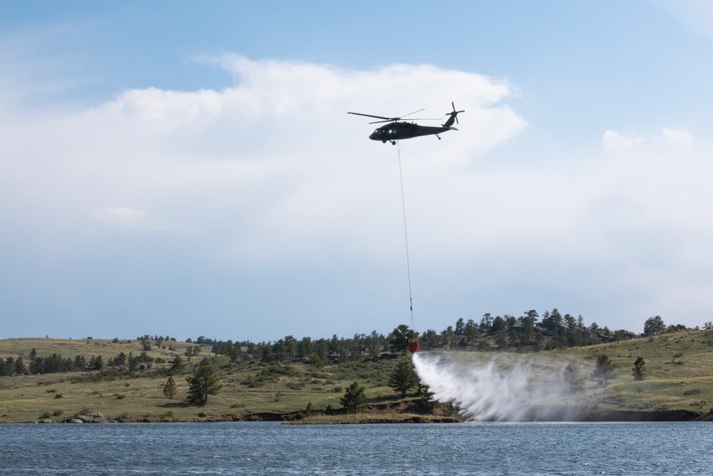 WyoGuard UH-60 exercise: Bambi Bucket Training