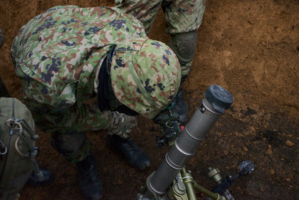 U.S. Marines, JGSDF discuss mortar employment during exercise Forest Light