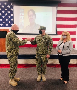 Coast Guardsman meritoriously advanced during virtual ceremony