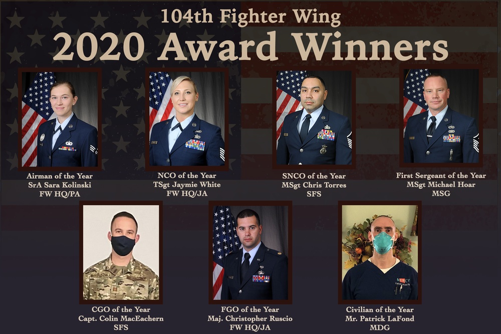 104th Fighter Wing 2020 Award Winners