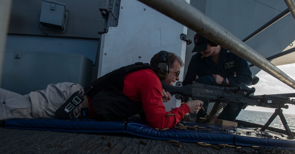 Executive Officer of USS Nimitz Participates in Live Fire Shoot