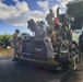 Seabees Pave Road in Tinian