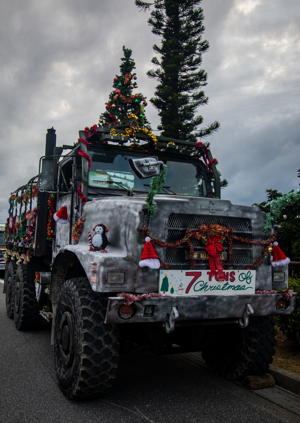 Camp Kinser hosts a tree lighting ceremony