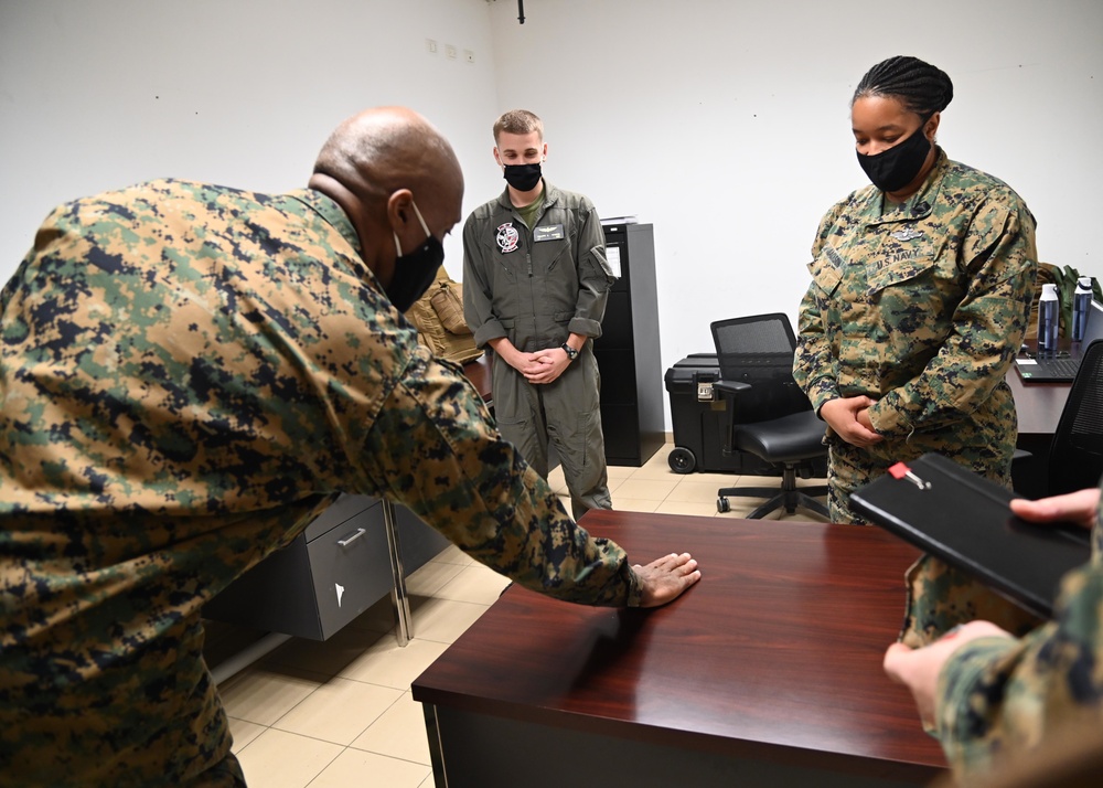 Maj. Gen. Michael E. Langley visits NAS Sigonella Marine Forces