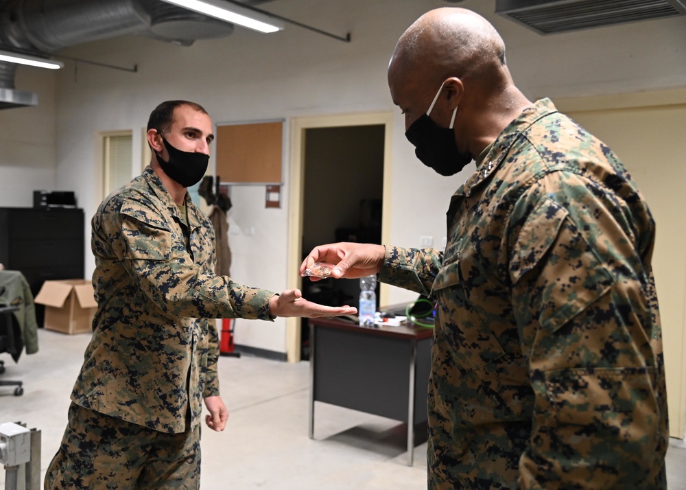Maj. Gen. Michael E. Langley visits NAS Sigonella Marine Forces