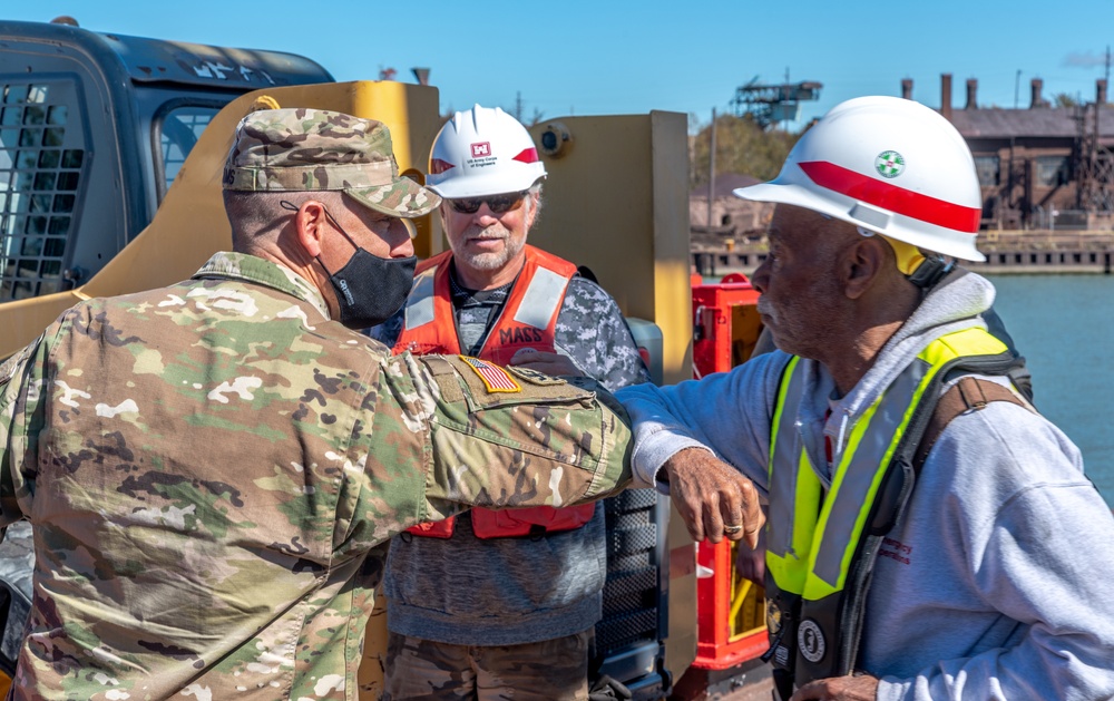 Conneaut Harbor breakwater repair project