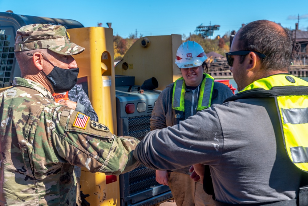 Conneaut Harbor breakwater repair project