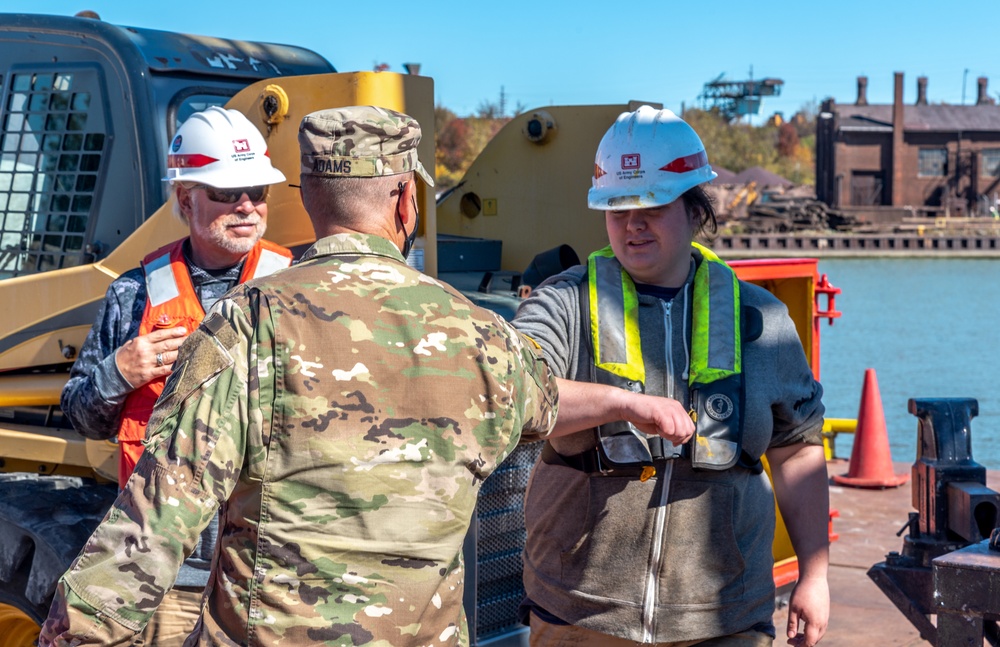 Conneaut Harbor breakwater repair project