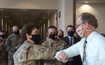 AMC command team visits USAF Expeditionary Center Airmen