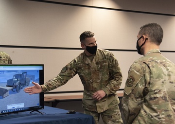 AMC command team visits USAF Expeditionary Center Airmen