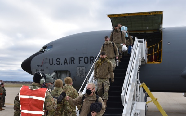 914TH AIRMEN RETURN HOME FROM FIRST KC-135 MISSION DEPLOYMENT