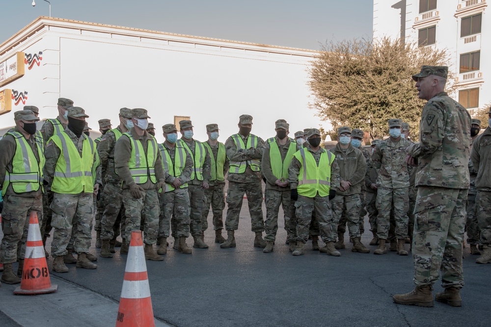 Nevada Guard leadership meets with Troops during COVID-19 operations