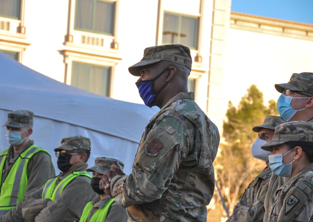 Nevada Guard leadership meets with Troops during COVID-19 operations