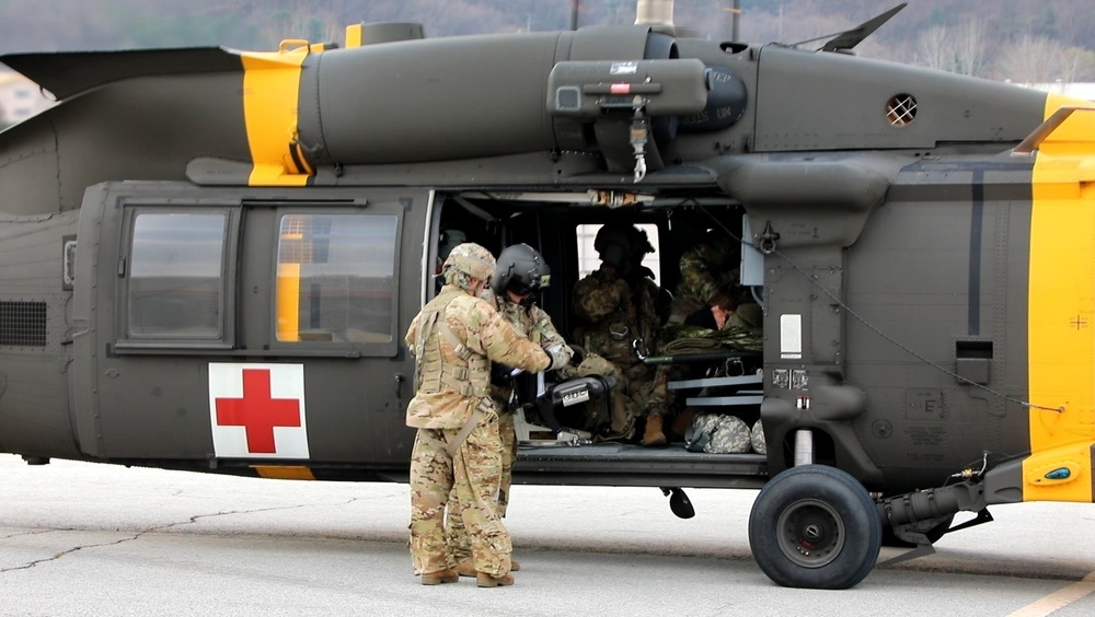 Med Evac Helicopters transports trauma patients