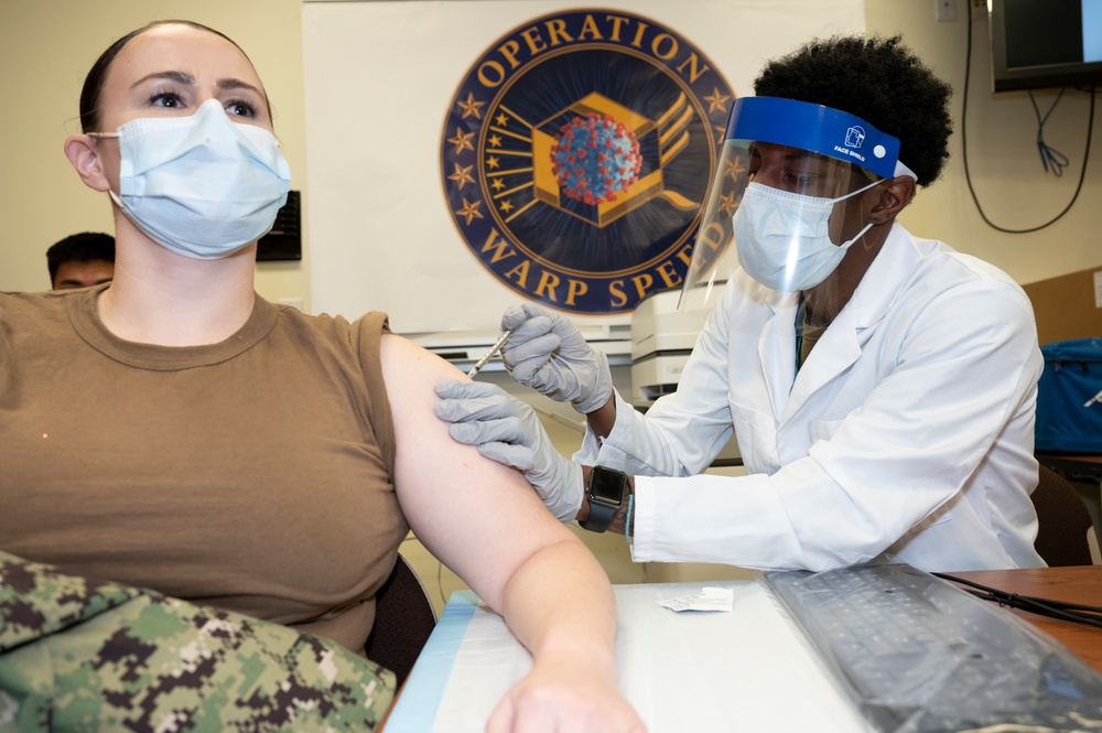 Medical Personnel at Walter Reed Receive COVID-19 Vaccine