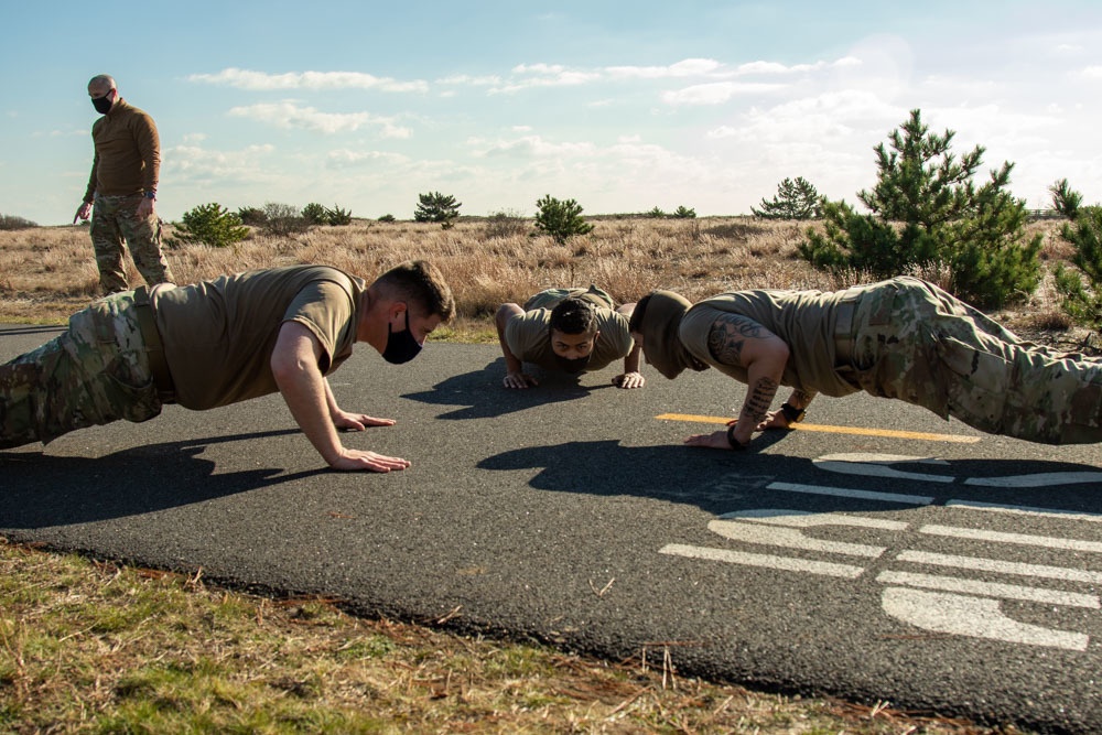 Service Members Develop Physical and Mental Fitness at the Jones Beach COVID-19 test site