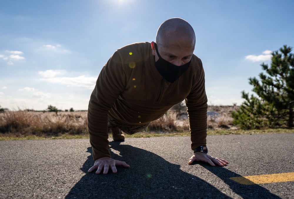 Service Members Develop Physical and Mental Fitness at the Jones Beach COVID-19 test site