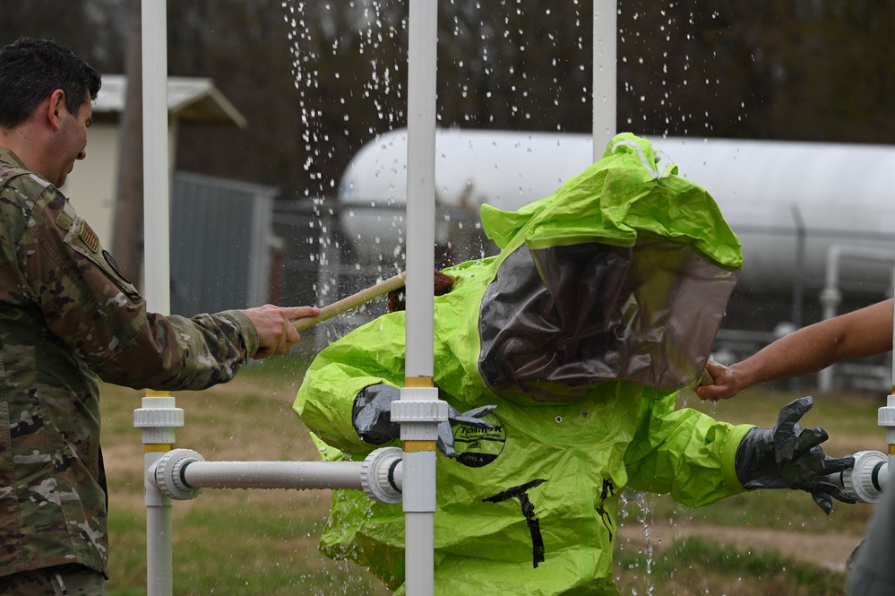 Reserve Citizen Airmen conduct HazMat exercise