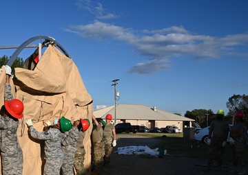 Reserve Citizen Airmen prepare for deployments through tent-building exercise