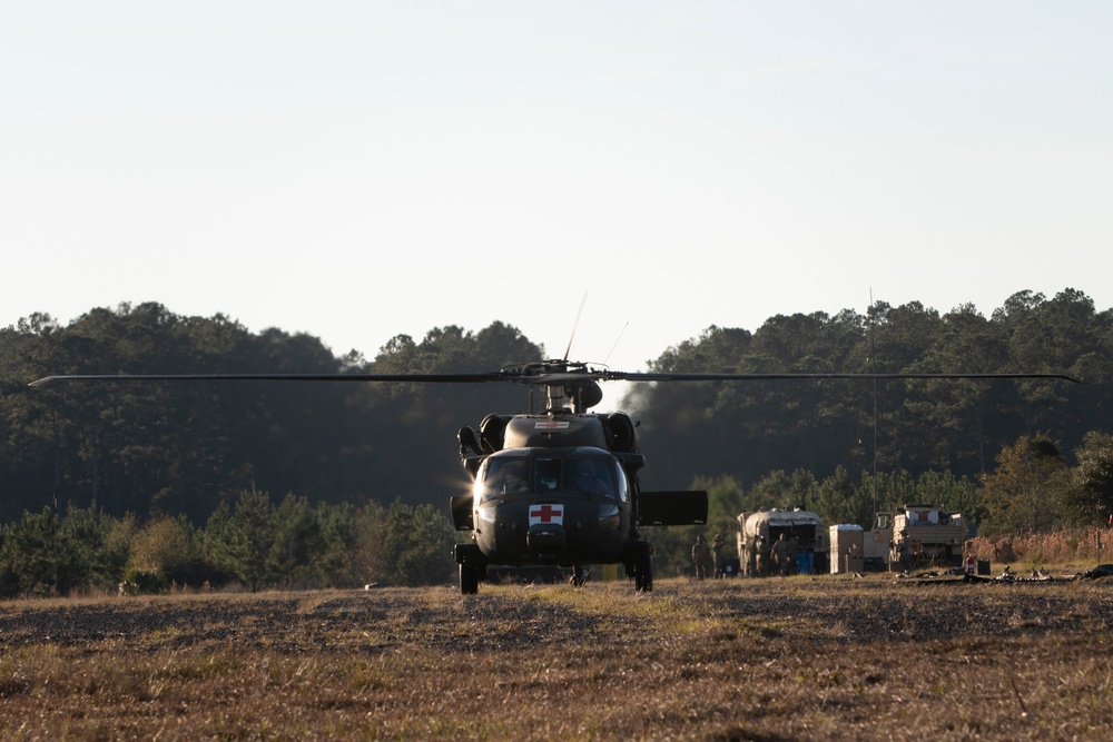 3rd Combat Aviation Brigade conducted air traffic control and sustainment operations during field training.