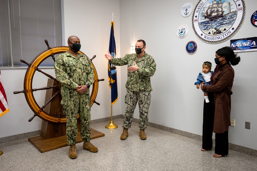 CSS1 Brandon Bennett end-of-tour award ceremony