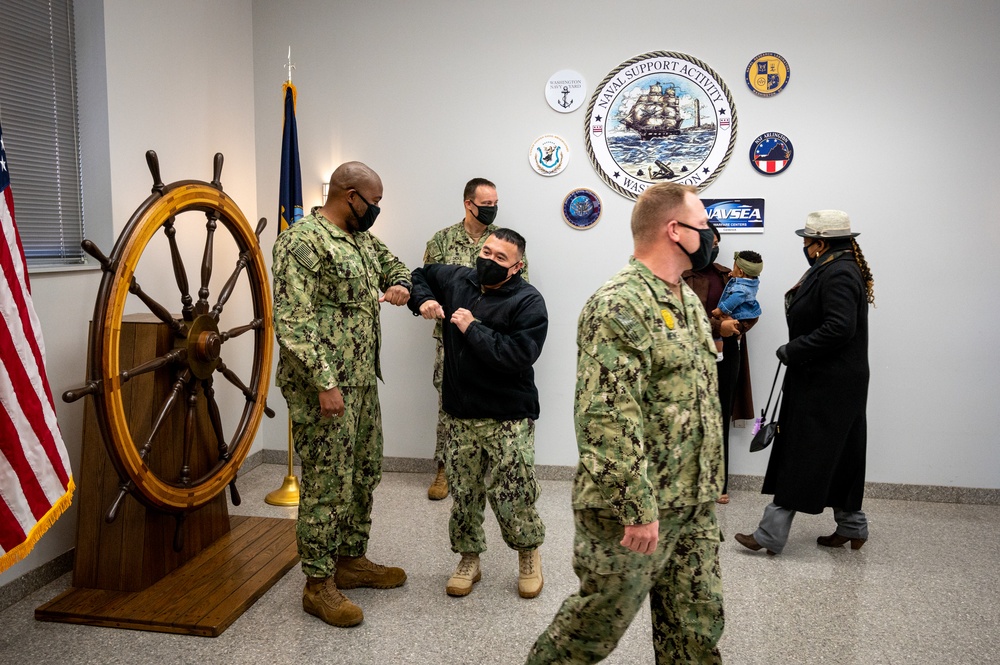 CSS1 Brandon Bennett end-of-tour award ceremony