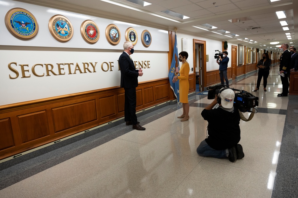 Acting Defense Secretary Interviewed on CBS News