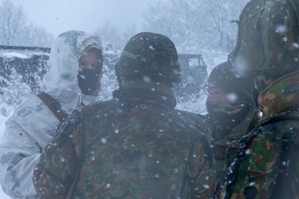 Marines with 3/8 and JGSDF personnel begin the defensive movement during Forest Light