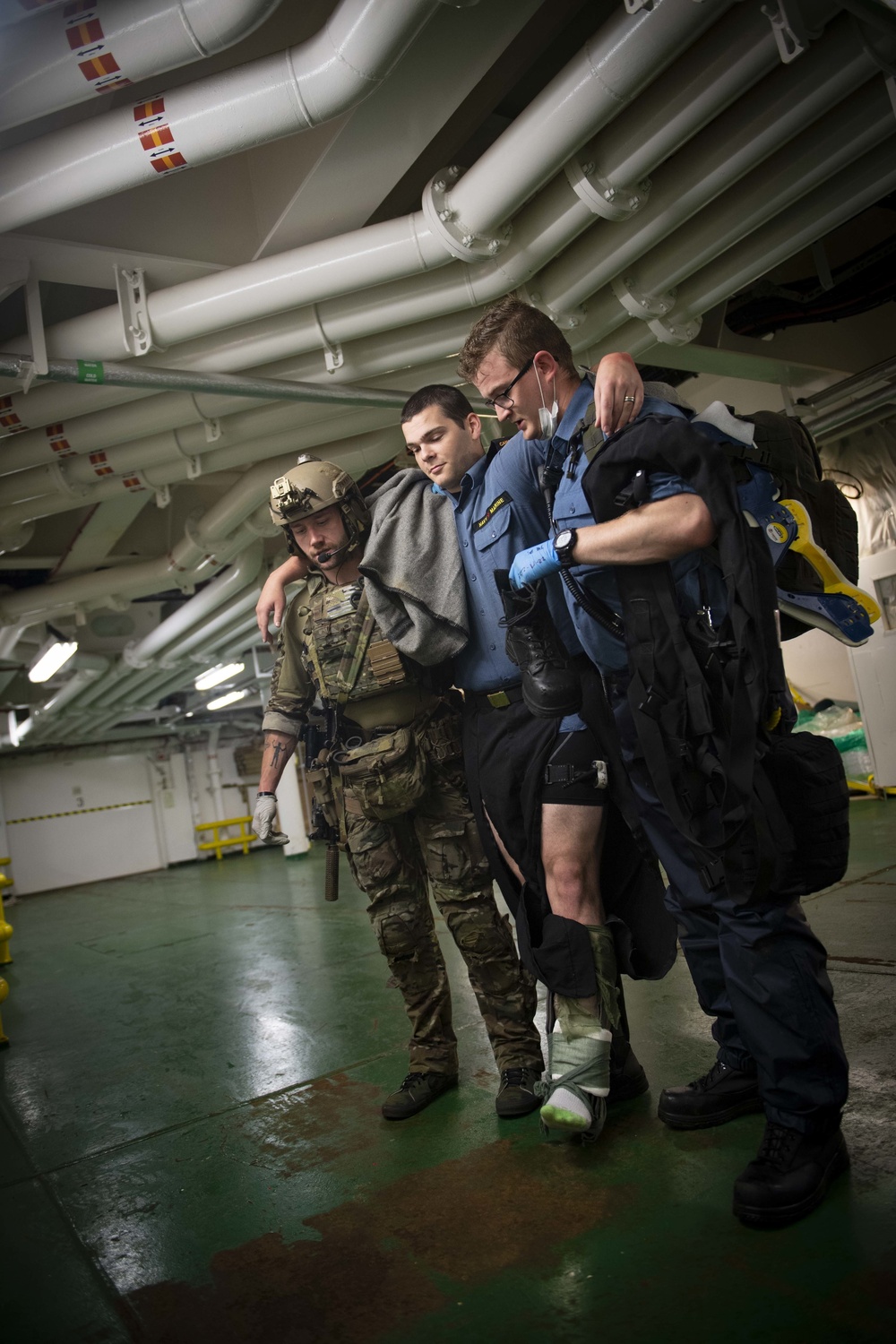USS Thomas Hudner (DDG116) and Royal Canadian Navy Participate in Medical, Damage Control, Security Scenarios Aboard Royal Canadian Navy Ship MV Asterix