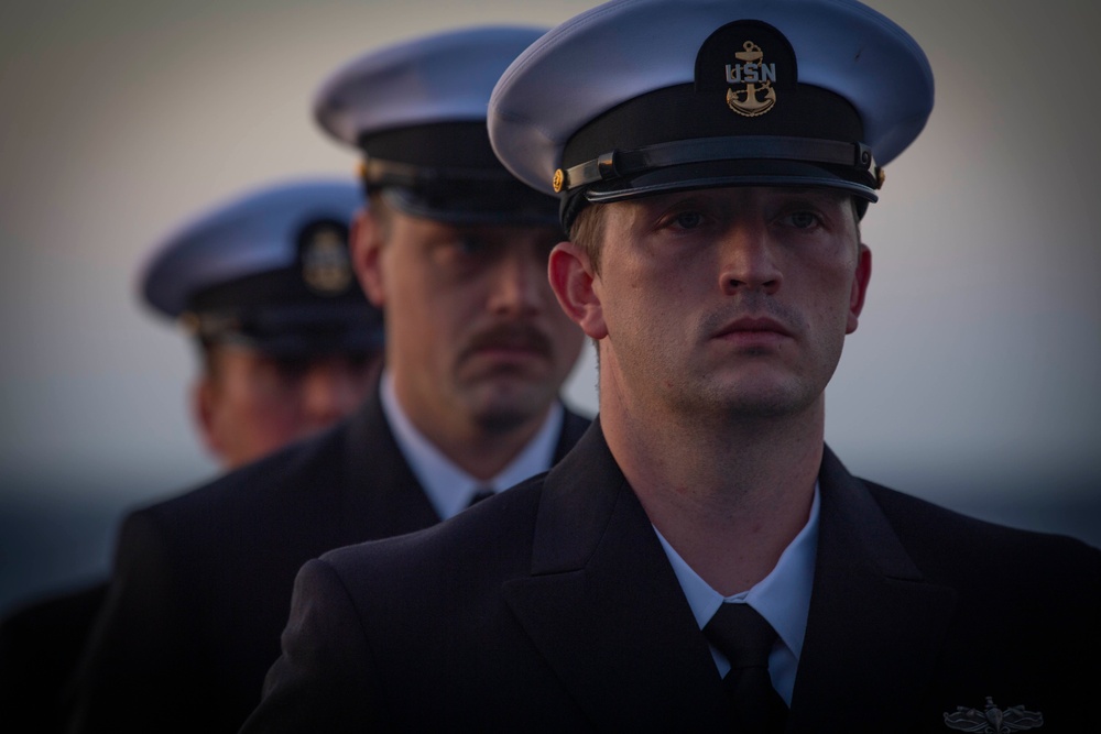 USS Thomas Hudner (DDG 116) Performs Burial At Sea Ceremony